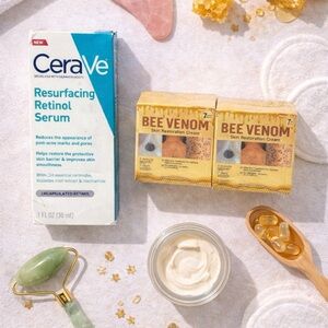 CeraVe Resurfacing Retinol Serum + Bee Venom Skin Cream Set
